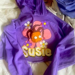 hoodie crop top fashion nova purple